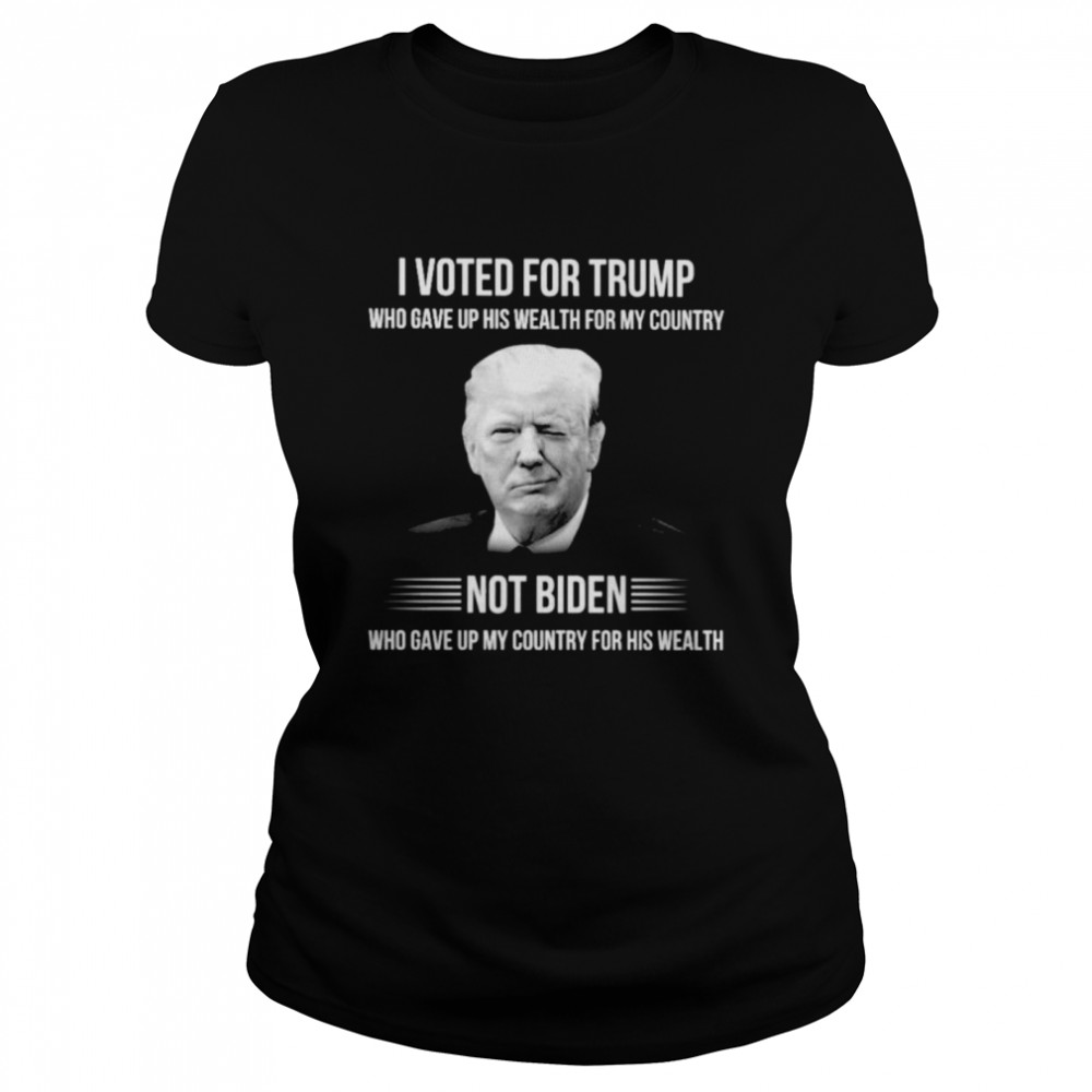 I voted for Trump not Biden shirt Classic Women's T-shirt