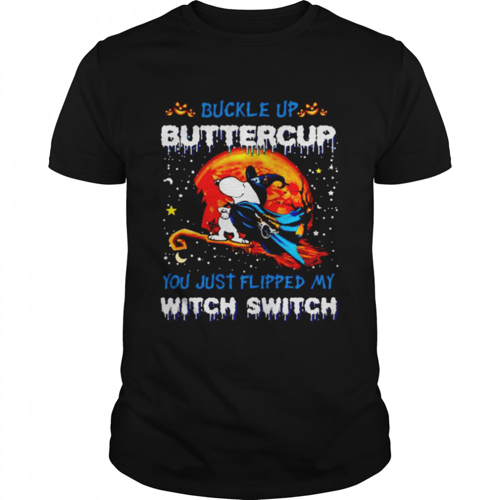 Snoopy Jaguars buckle up buttercup you just flipped Halloween shirt
