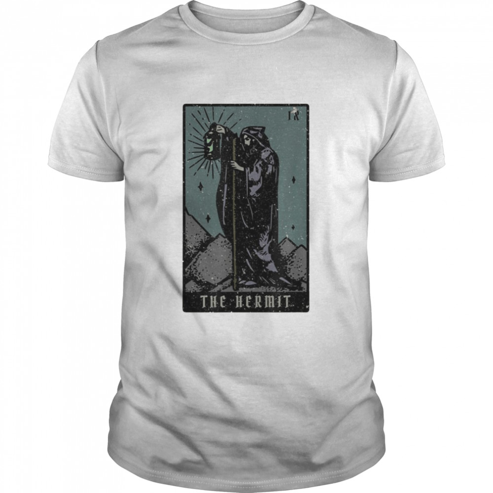 The Hermit Tarot Card Reading Witch Aesthetic Halloween shirt