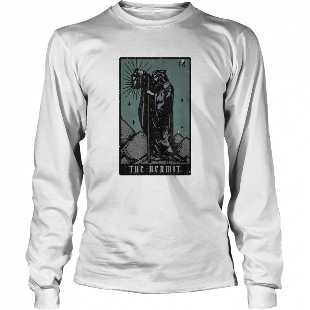 The Hermit Tarot Card Reading Witch Aesthetic Halloween shirt Long Sleeved T-shirt