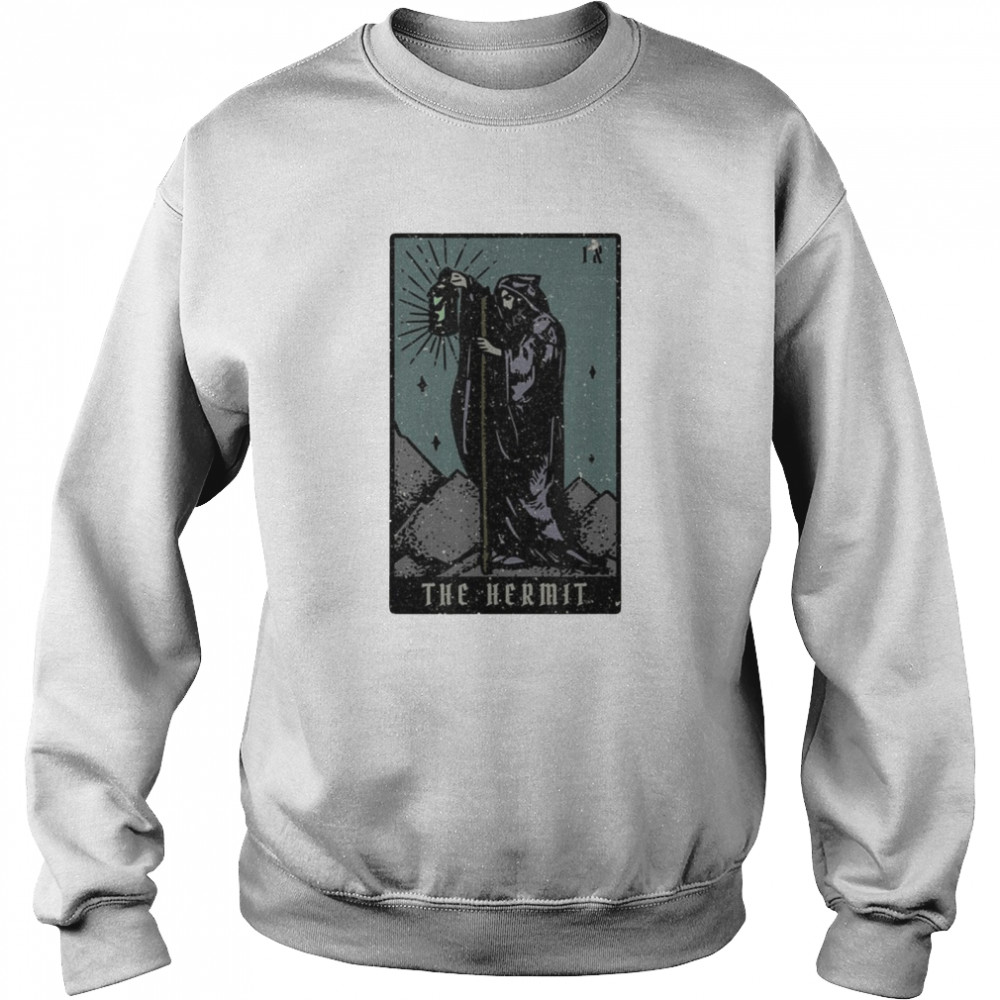 The Hermit Tarot Card Reading Witch Aesthetic Halloween shirt Unisex Sweatshirt