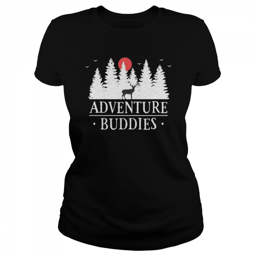 Adventure Buddies Deer Hiking Vintage Retro T-shirt Classic Women's T-shirt