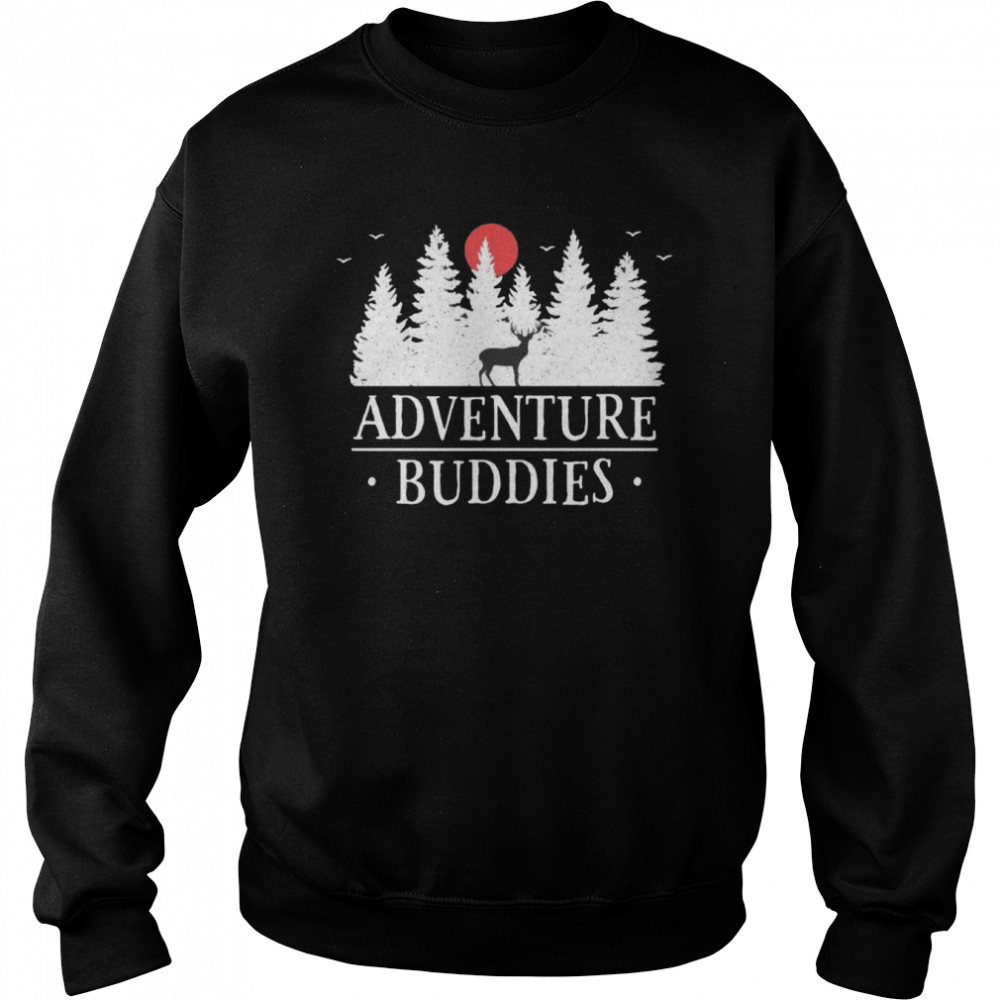 Adventure Buddies Deer Hiking Vintage Retro T-shirt Unisex Sweatshirt
