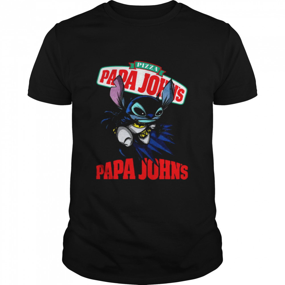 Bat-Stitch Pizza papa Johns papa John’s shirt