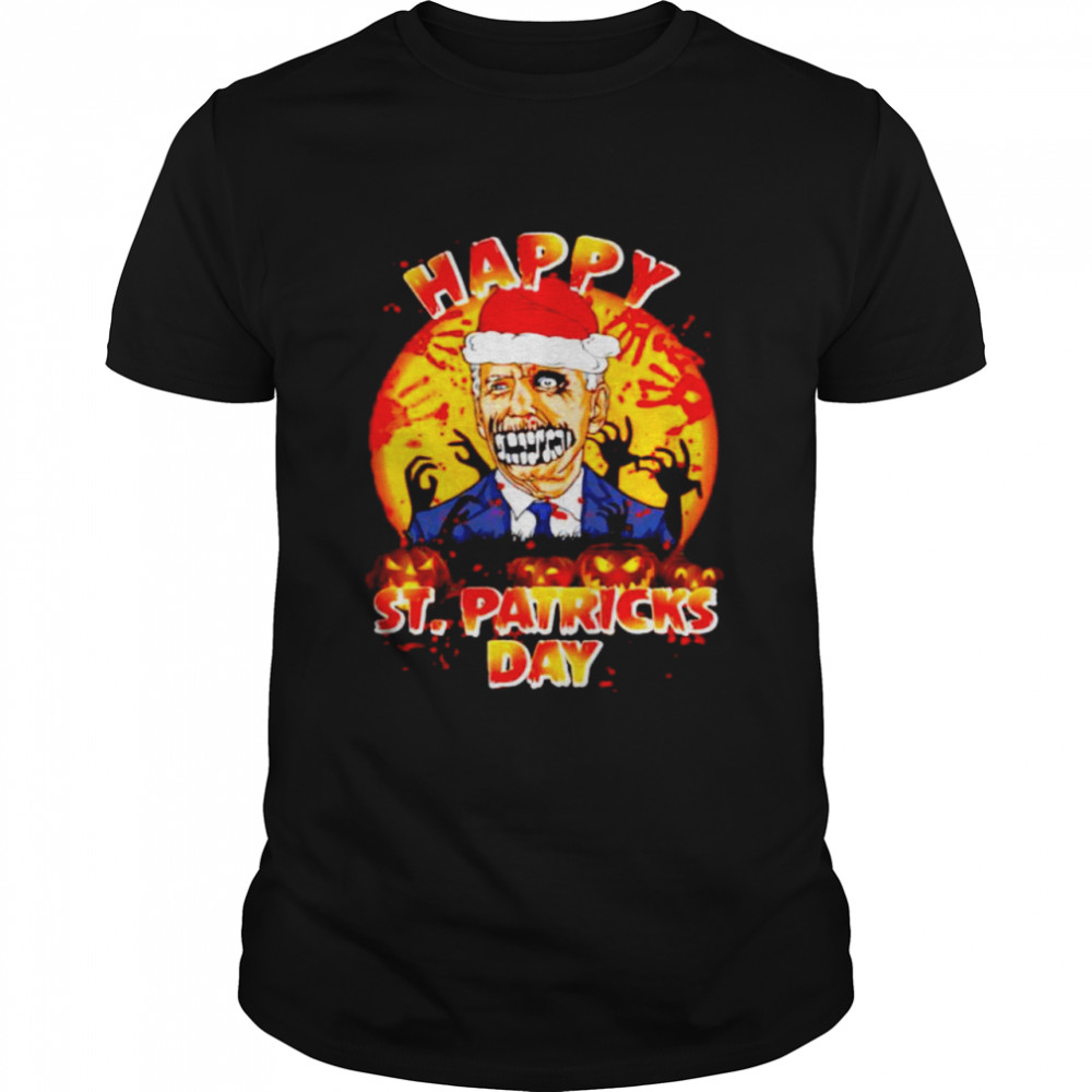 Halloween Biden zombie happy St.Patricks day shirt