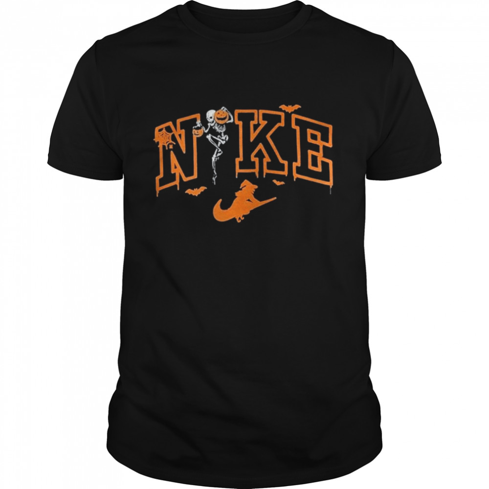 halloween Skeleton Pumpkin Nike shirt