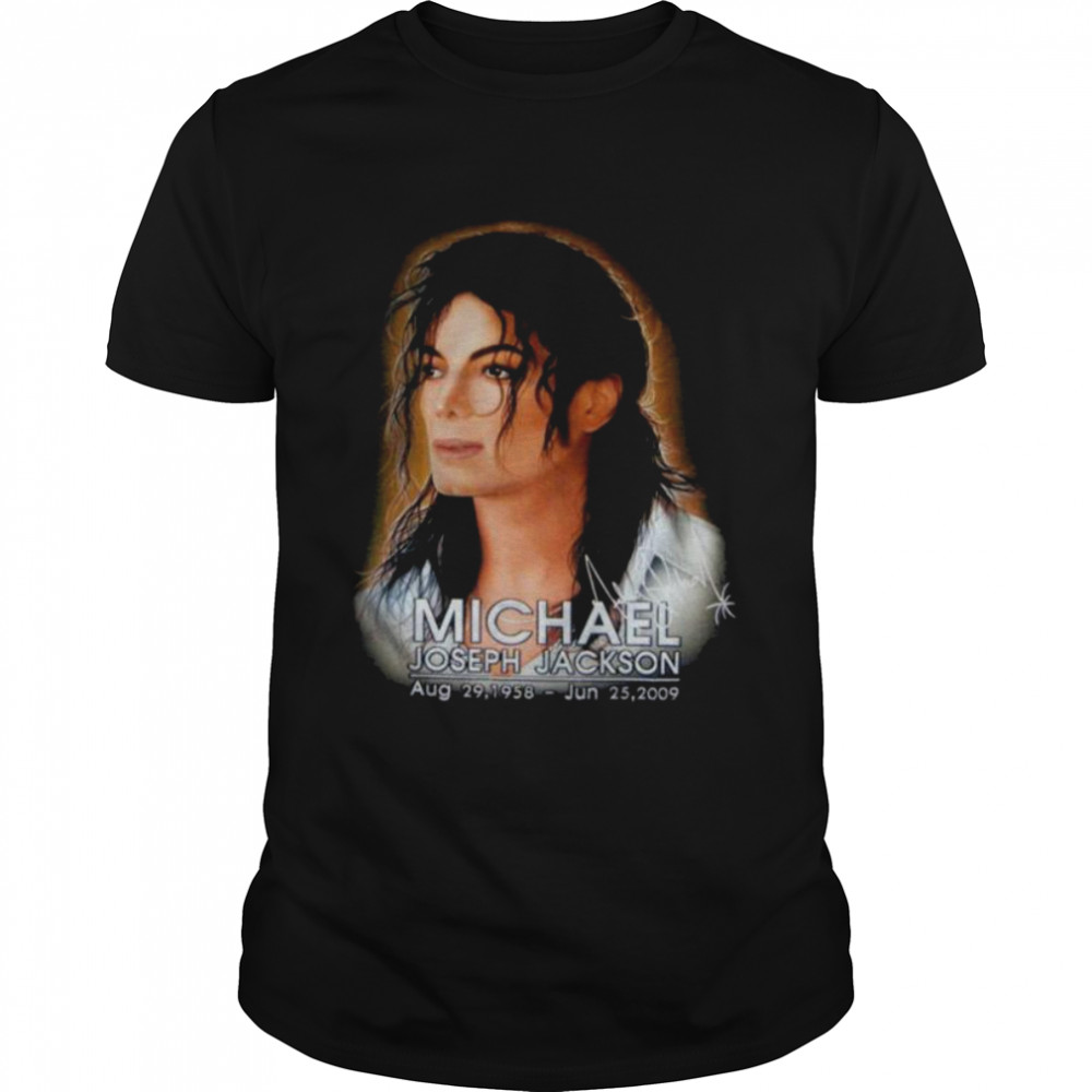 Michael Joseph Jackson Aug 29 1958 June 25 2009 signature shirt