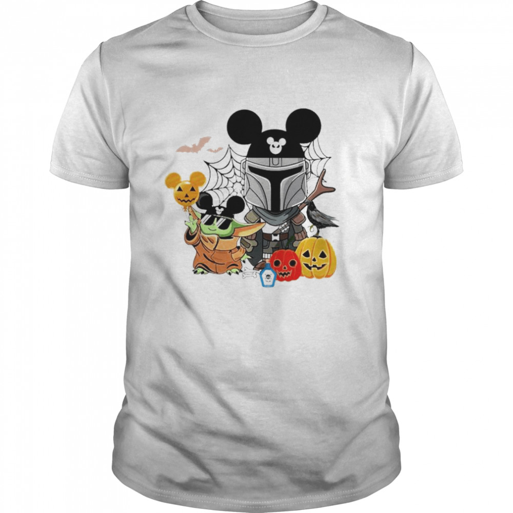 Mickey and Baby Yoda mashup Darth Vader happy Halloween shirt