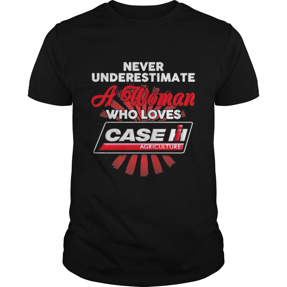 Never underestimate a woman who loves Case Corporation shirt