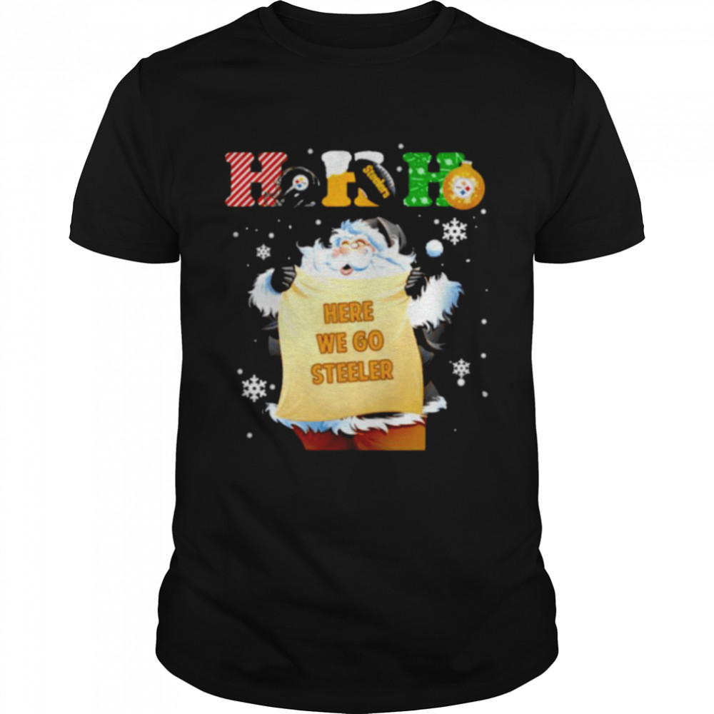 Santa Steelers ho ho ho here we go shirt