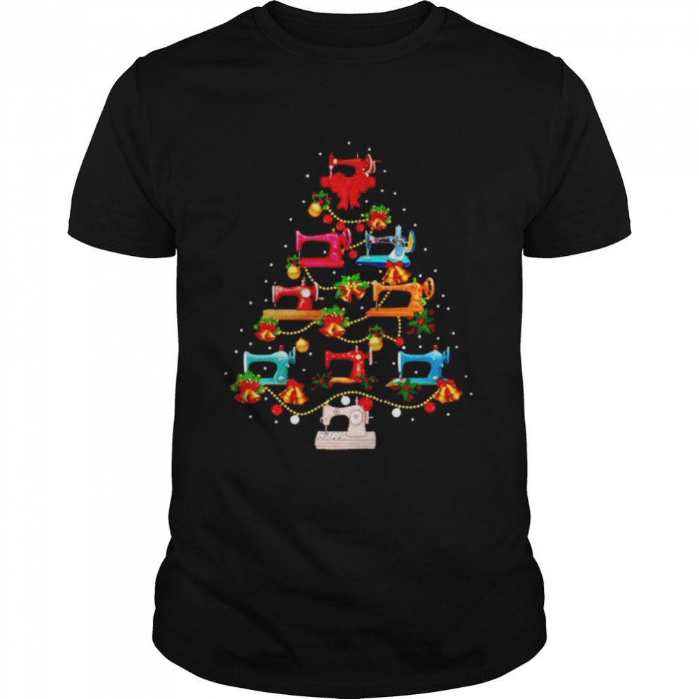 Sewing machine make Christmas tree shirt