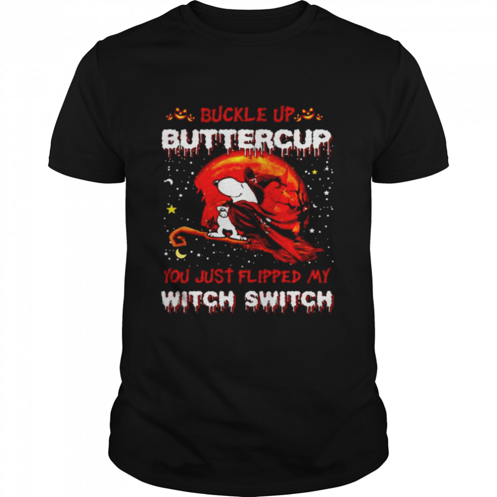 Snoopy Buccaneers buckle up buttercup you just flipped Halloween shirt