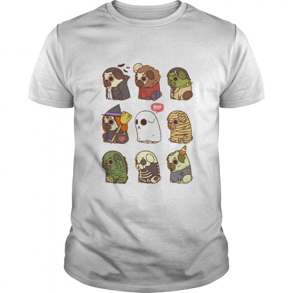 Halloween Puglie Boo horror shirt