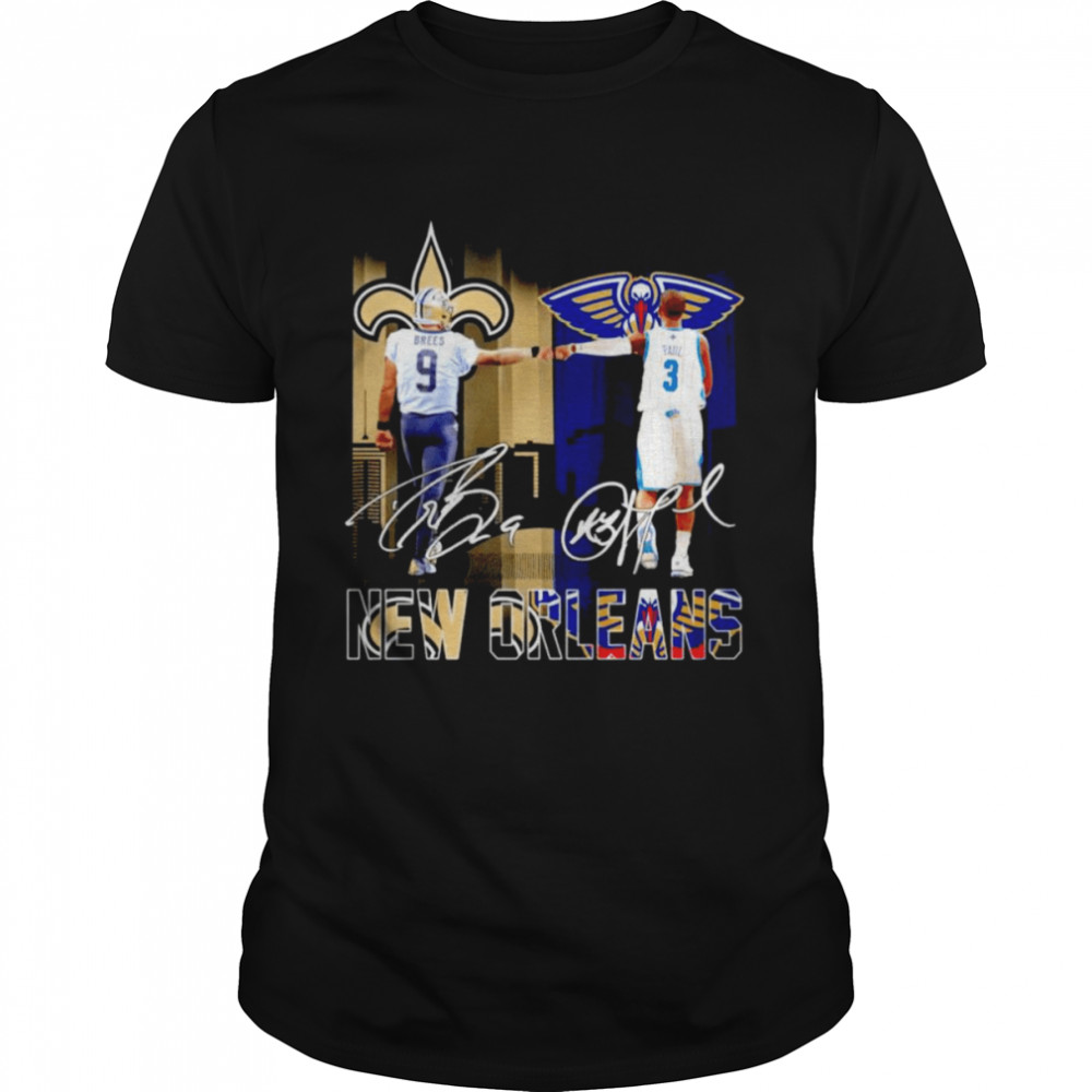 New Orleans Drew Brees Chris Paul signatures shirt