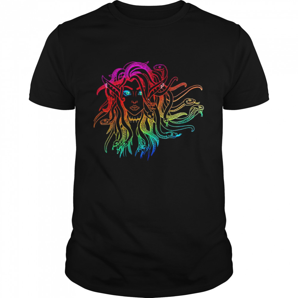 Rainbow Medusa head shirt