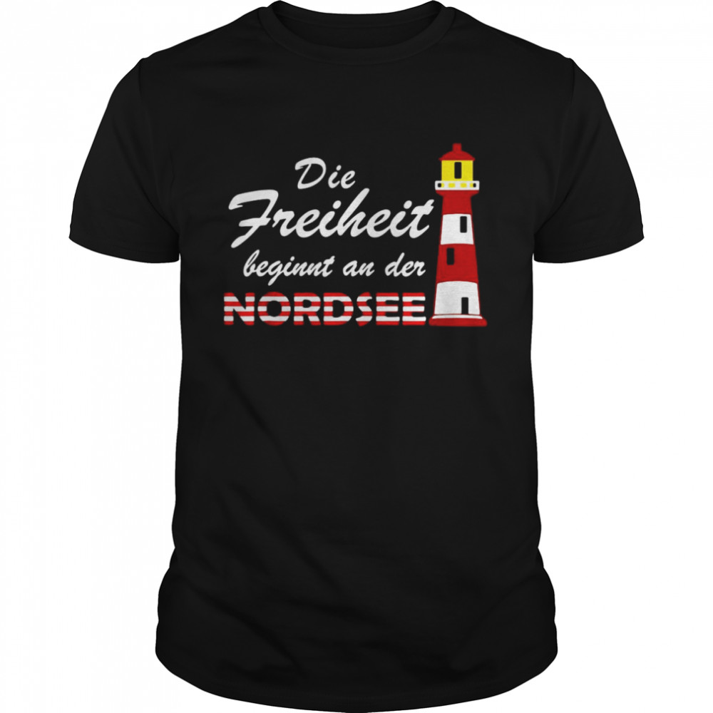 The North Sea Ruft Lighthouse North Sea Holiday T-shirt