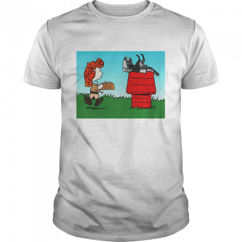 Aloy and Watcher Snoopy Peanuts cartoon shirt