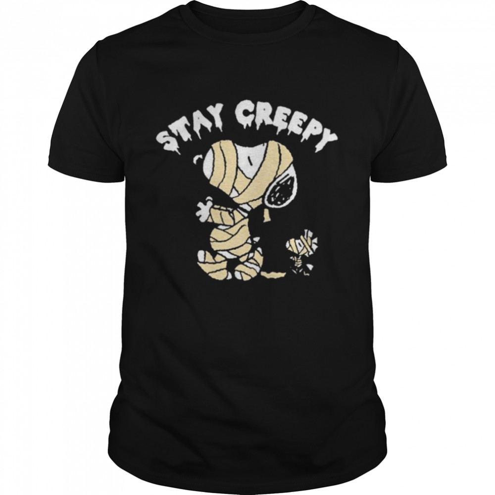 Halloween Snoopy and Woodstock mummy stay creepy t-shirt