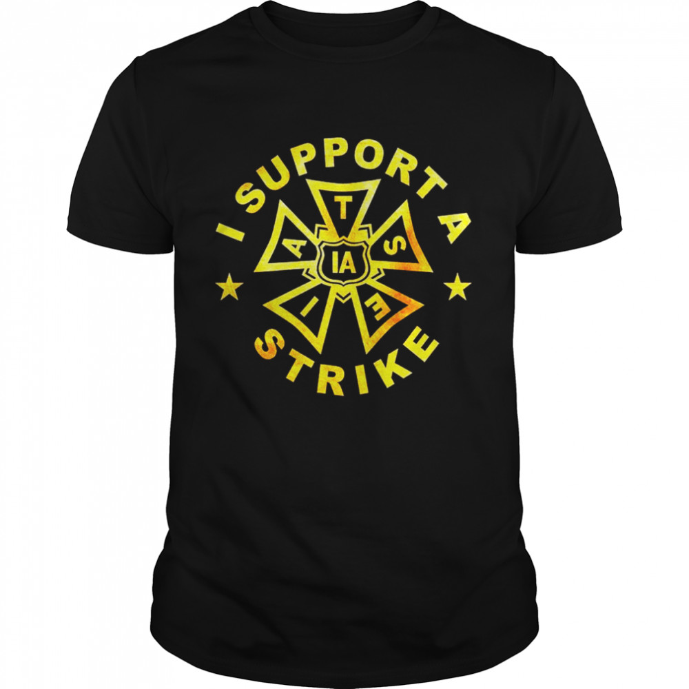 IATSE Gold version I support a strike shirt