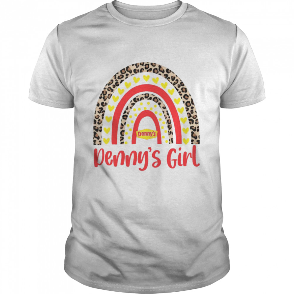 Leopard rainbow dennys girl shirt