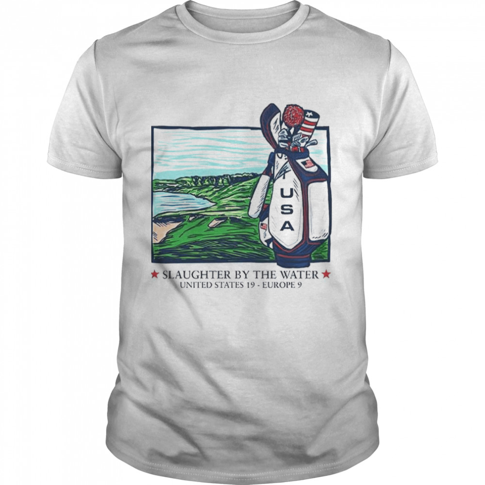 Slaughter by the water United States 19 Europe 9 USA golf shirt