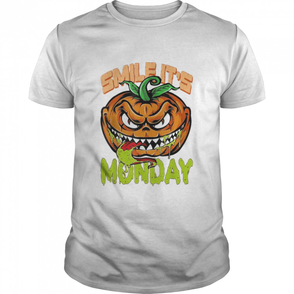 Smile It’s Monday Halloween Happy Pumpkin T-Shirt