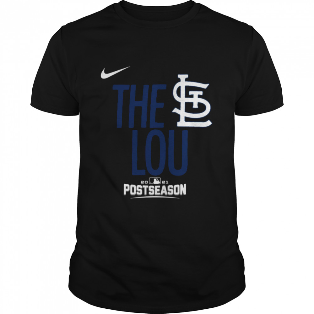 The Lou St. Louis Cardinals Nike 2021 Postseason Shirt