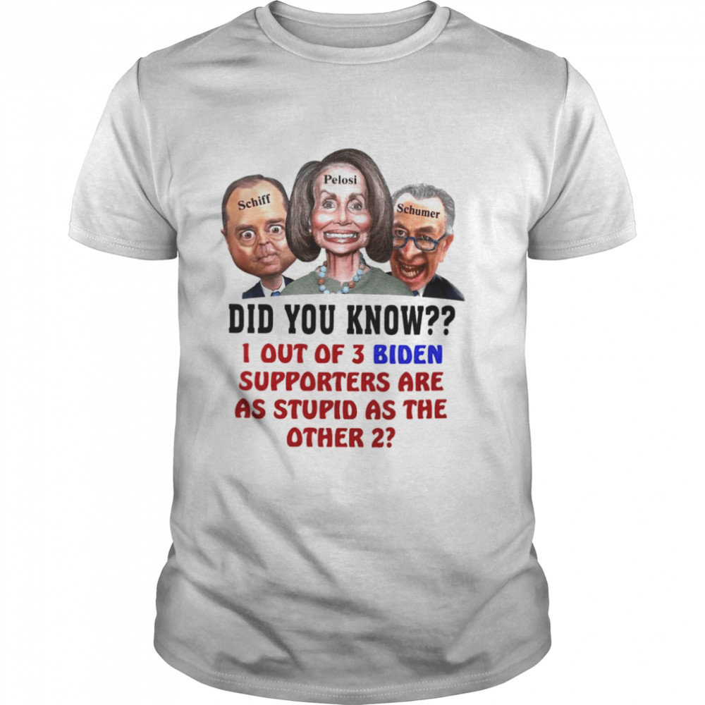 Did you know i out of 3 biden supporters are as stupid as the other 2 shirt