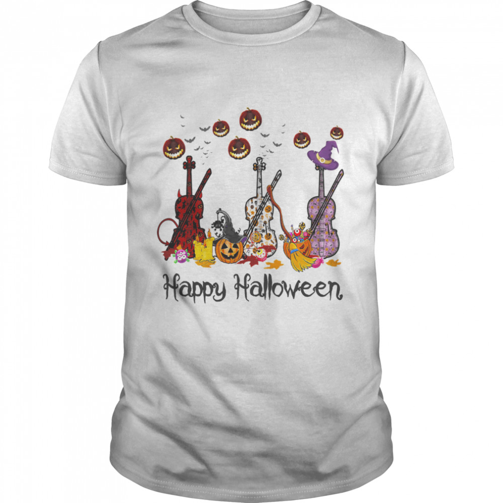 Guitars Happy Halloween  Classic Men's T-shirt