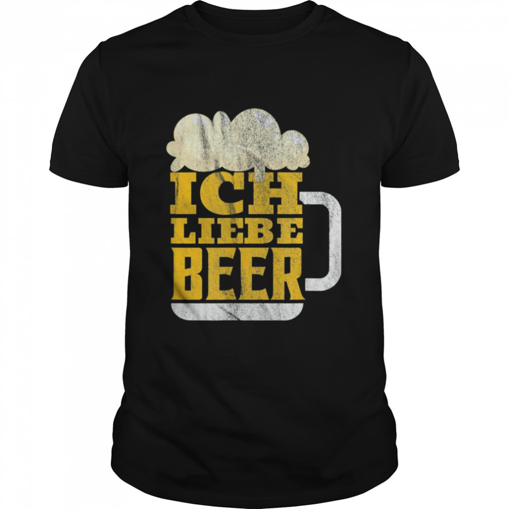 Oktoberfest Ich Love Beer Retro German Bavarian Festival Dri Tee shirt