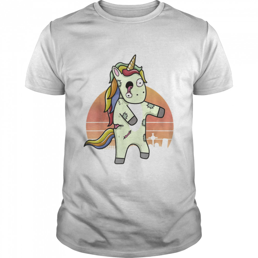 Unicorn Zombie Scary Halloween 2021 Graveyard Costume shirt