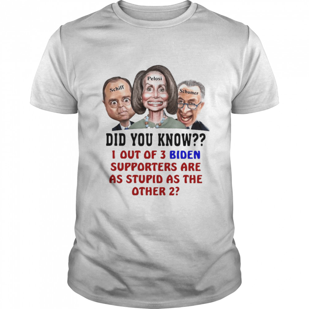 1 Out Of 3 Biden Supporters Are As Stupid As The Other 2 T-shirt