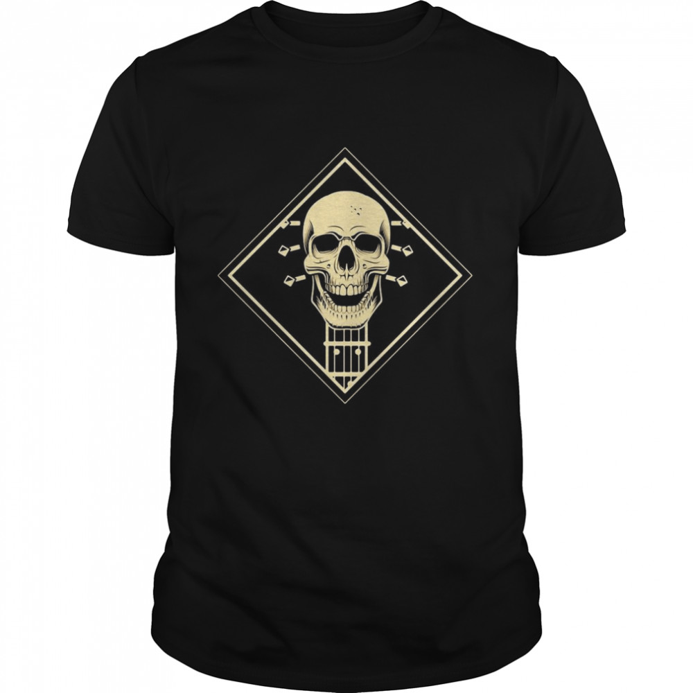 Design With Electric And Skeleton Acoustic Guitar Shirt