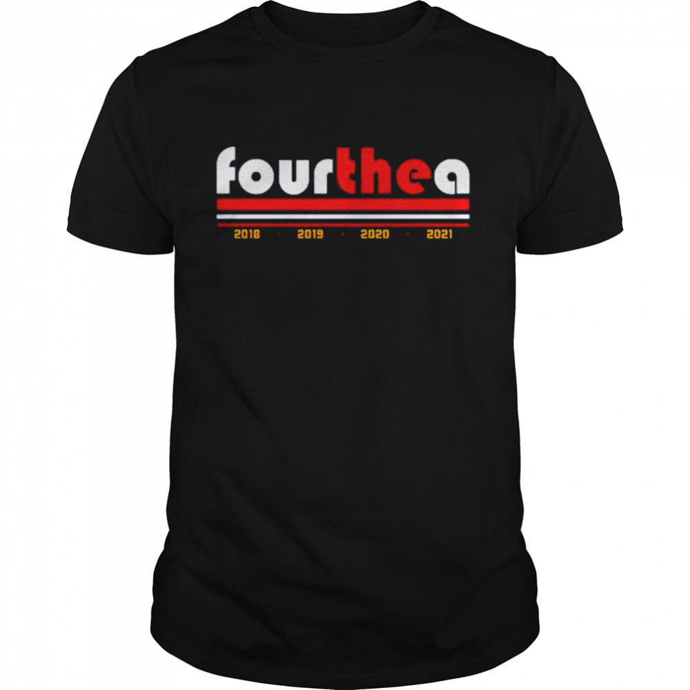 Four the a Atlanta Braves shirt