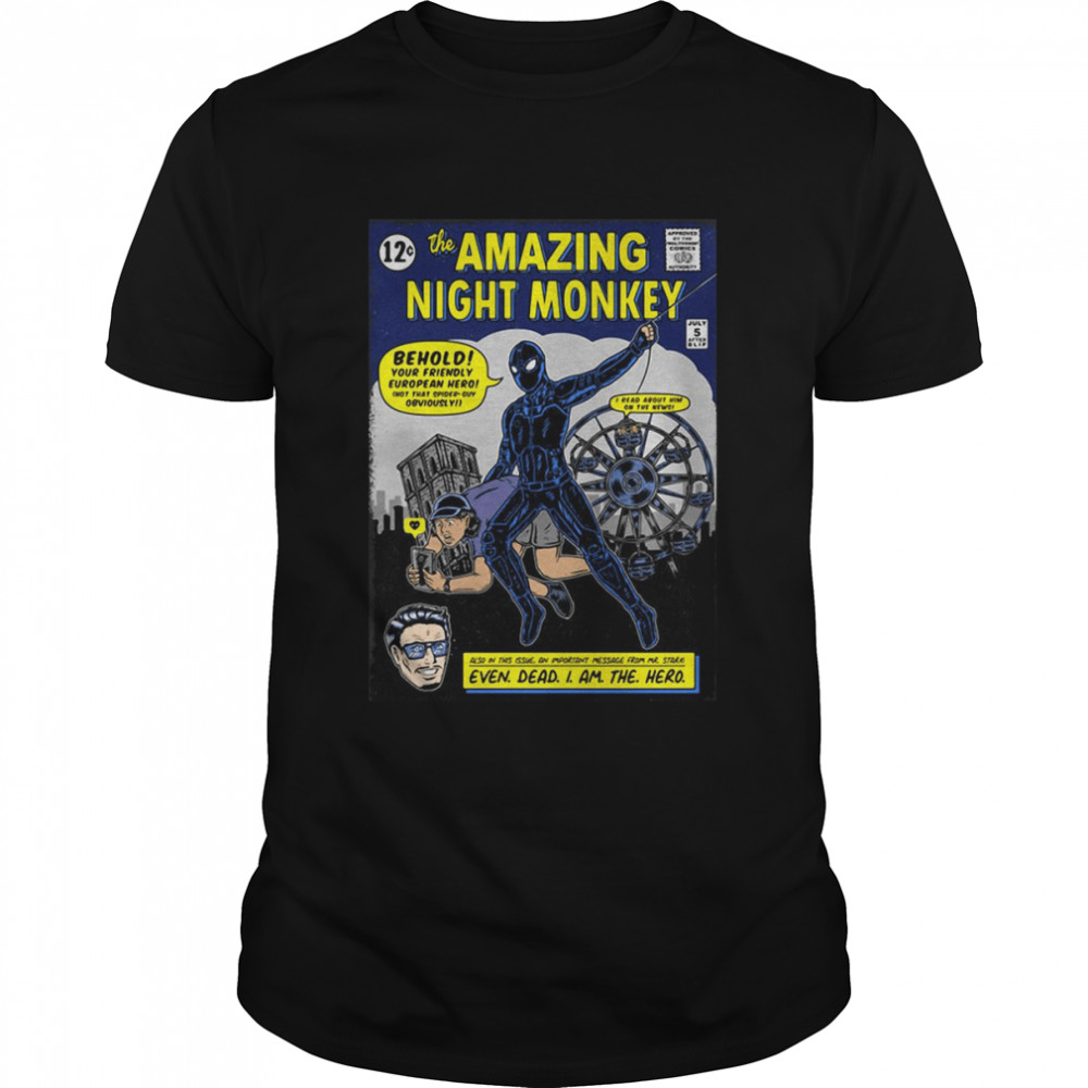 The Amazing Night Monkey Superhero Spiderman Comics Shirt