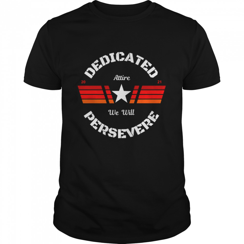 Dedicated attire workout fitness gym logo Shirt