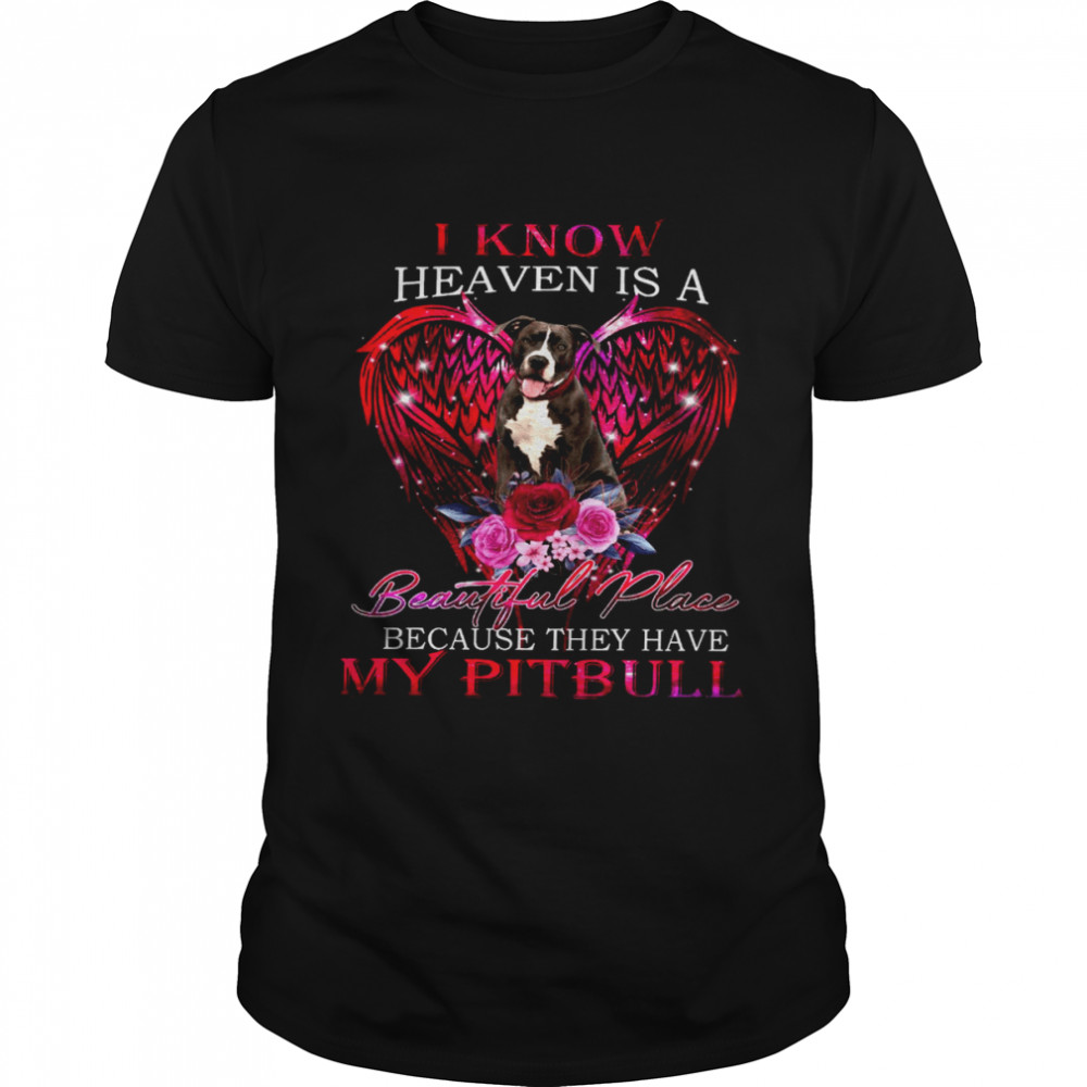 I know heaven is a beautiful place because they have my pitbull shirt