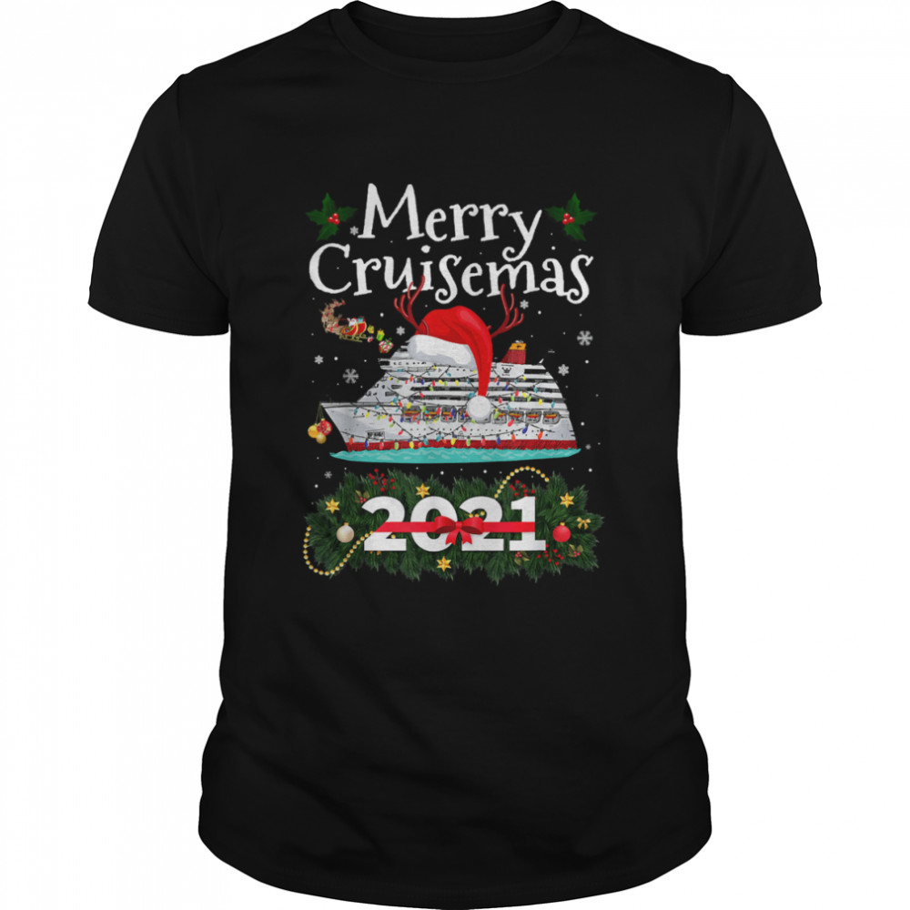 Merry Cruisemas 2021 Christmas Santa Reindeer Cruise T-Shirt