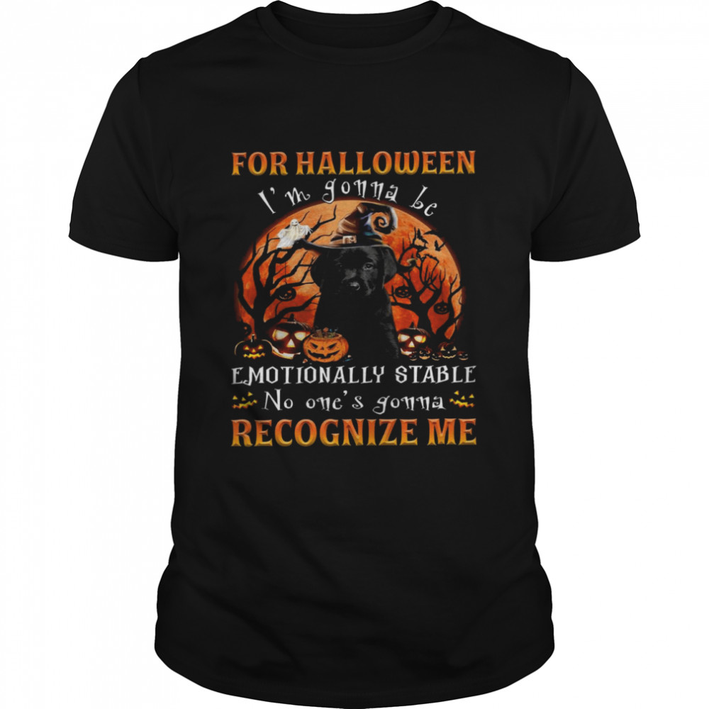 Dogs For halloween i’m gonna be emotionally stable no one’s gonna recognize me shirt