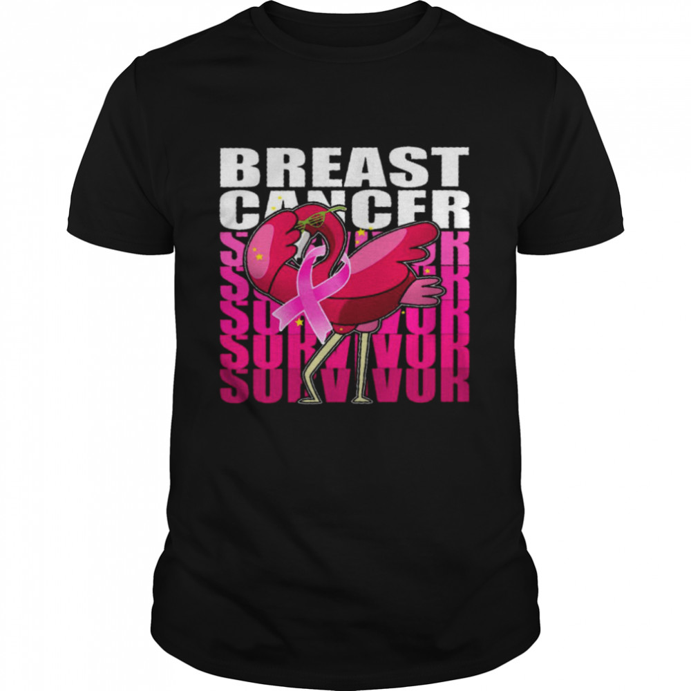 Flamingo Breast cancer survivor shirt