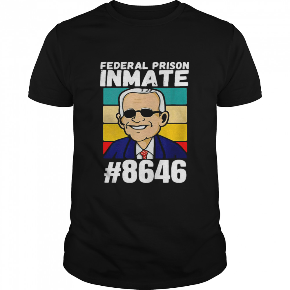 Joe Biden Federal Prison Inmate #8646 Vintage T-shirt Classic Men's T-shirt