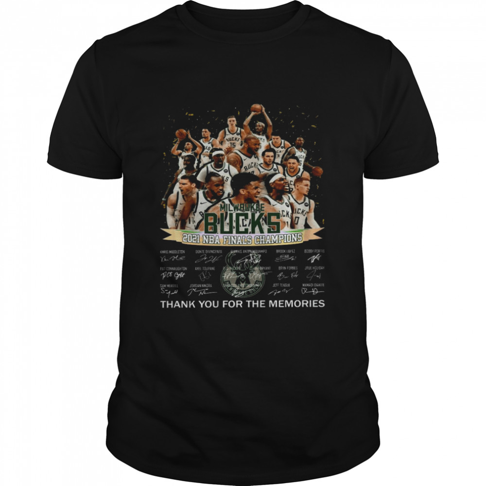 Milwaukee bucks 2021 nba finals champions thank you for the memories shirt