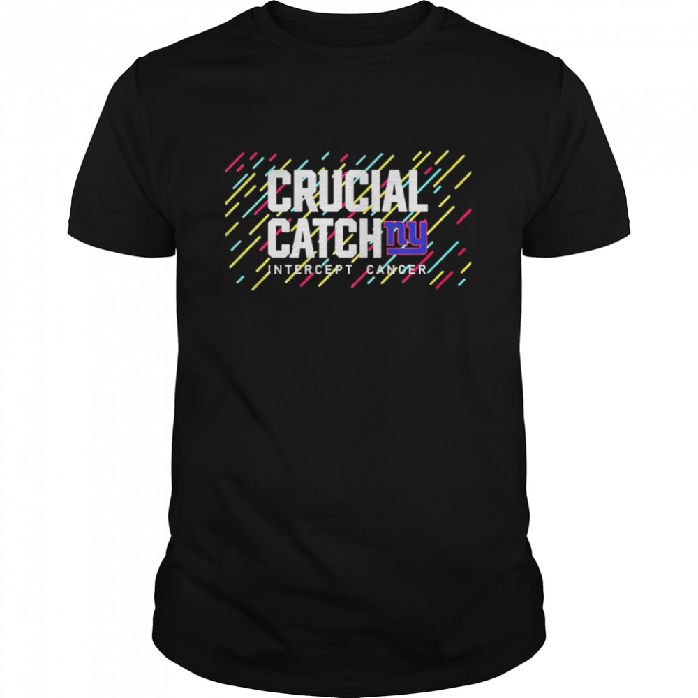 New York Giants 2021 Crucial Catch Intercept Cancer T-Shirt