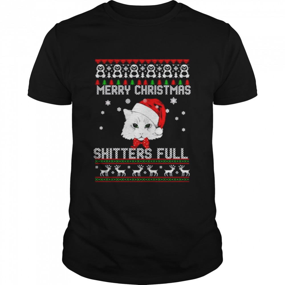 Nice cat Merry Christmas shitters full Christmas shirt