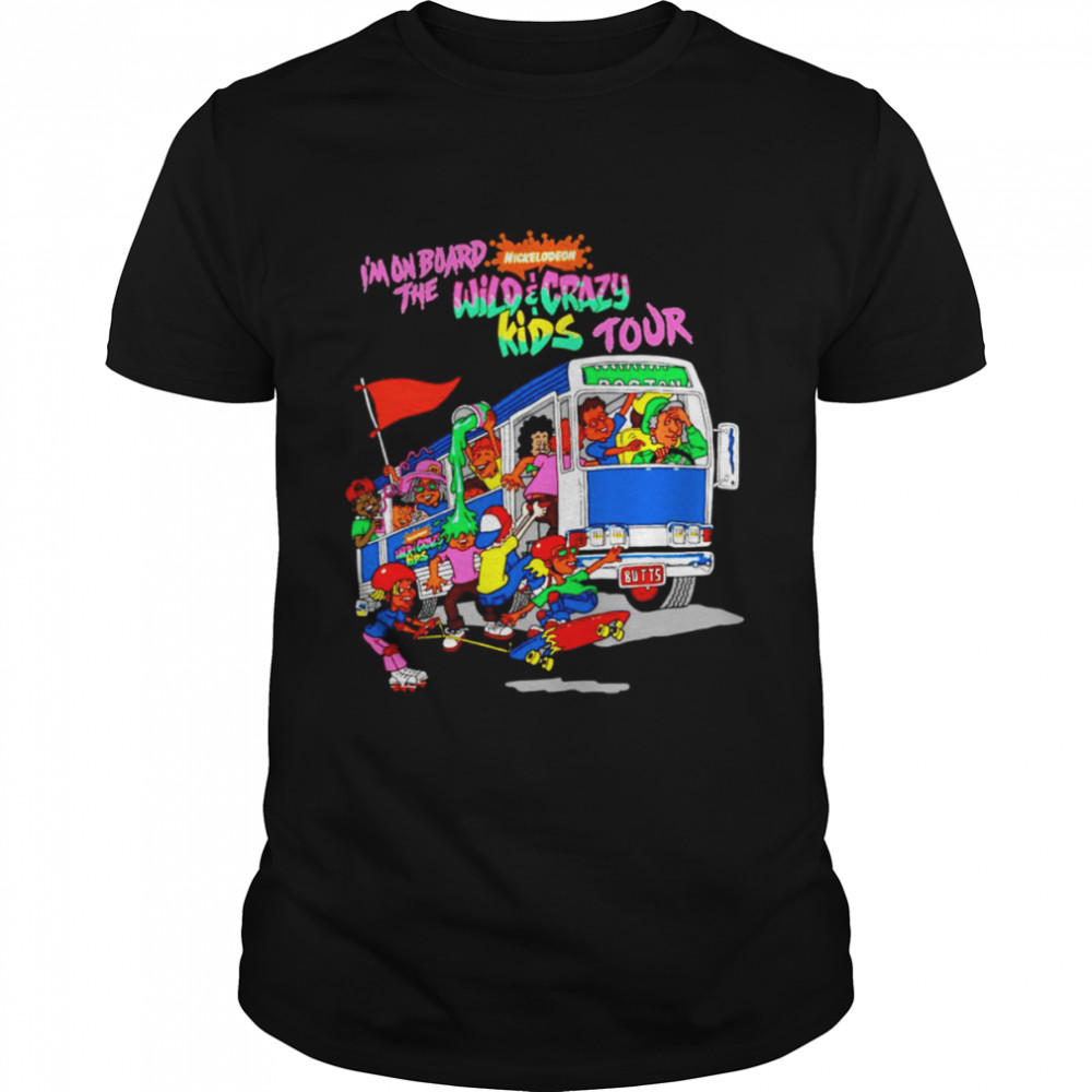 Nickelodeon I’m on board the wild crazy kids tour shirt