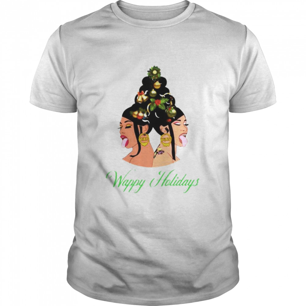 Original cardi B wappy holidays Christmas shirt