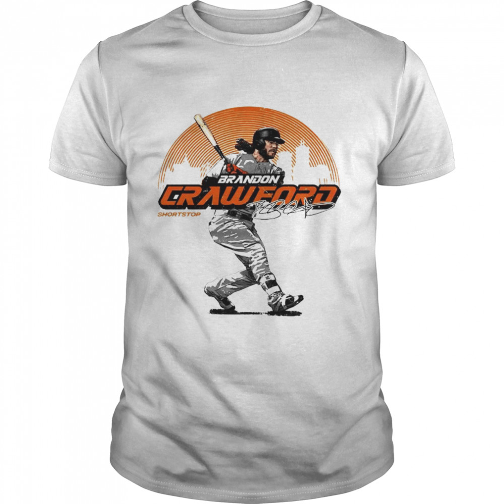 San Francisco baseball Brandon Crawford skyline signature shirt