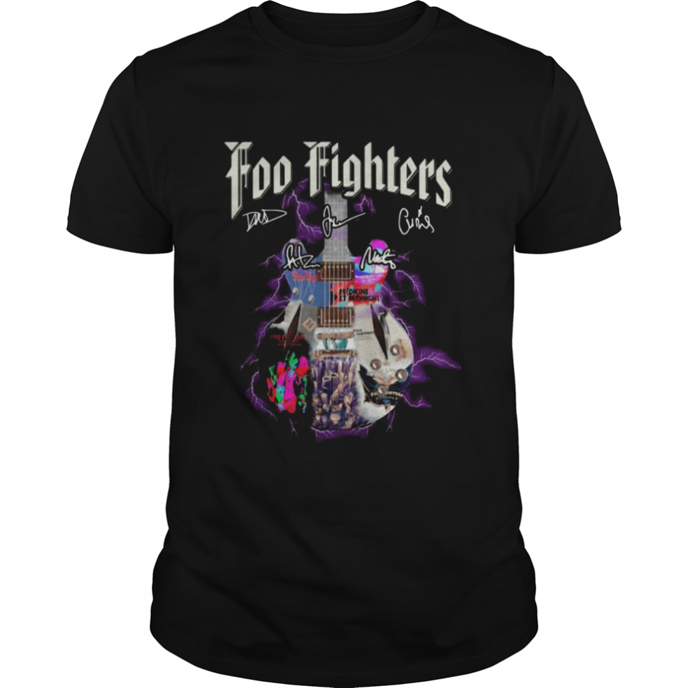 Guitar Foo Fighters Signatures Shirt