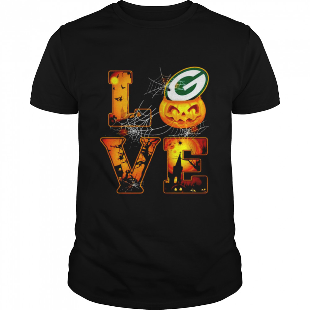 Love Halloween Green Bay Packer Shirt