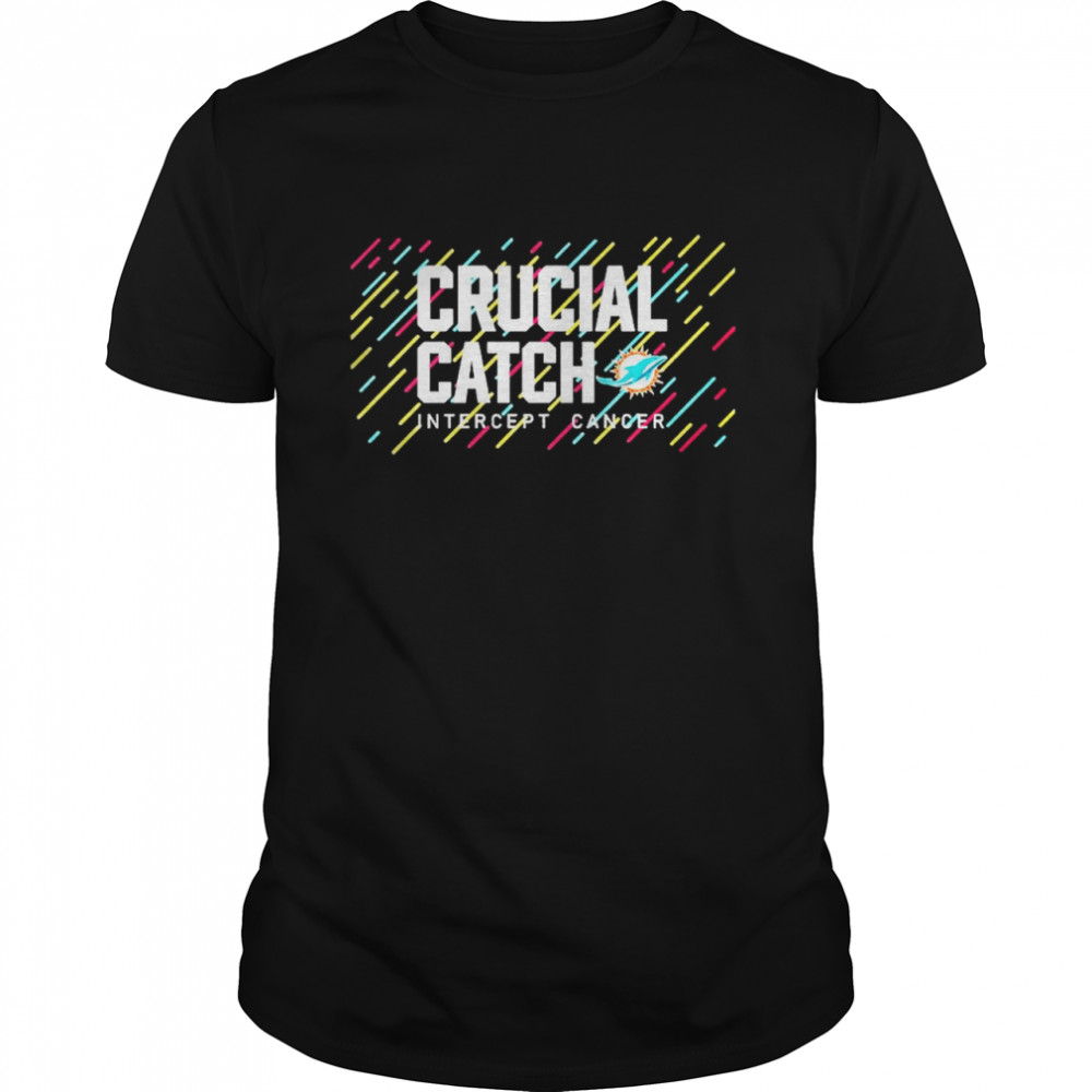Miami Dolphins 2021 Crucial Catch Intercept Cancer T-Shirt
